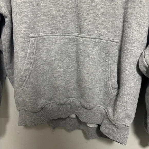 Pretty Little Thing GREY MARL CHERRY PRINT OVERSIZED HOODIE - Picture 10 of 12